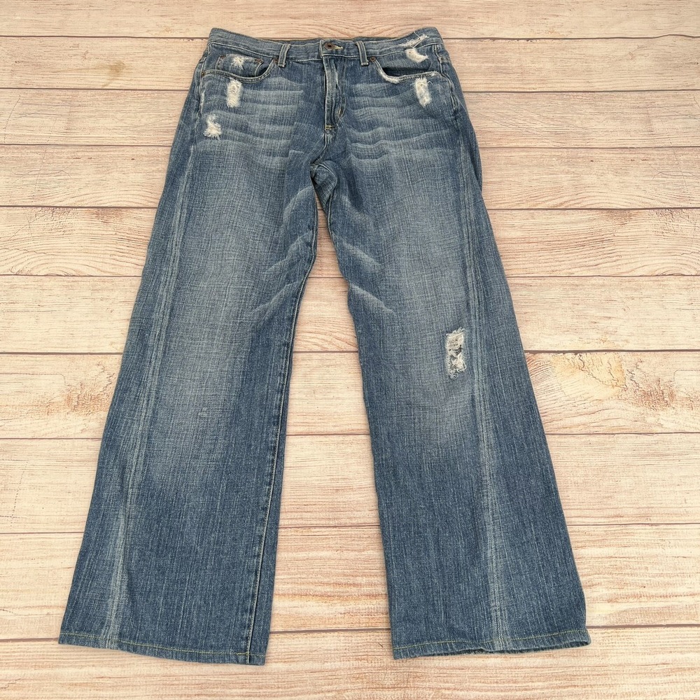 Chip & Pepper Jeans Men sz 30x28 Straight leg Medium Wash Blue Distressed Jeans